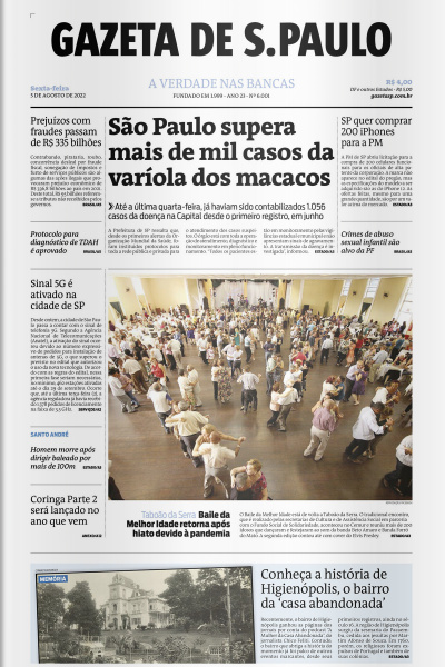 Gazeta de S. Paulo – Edição de 05 de agosto de 2022