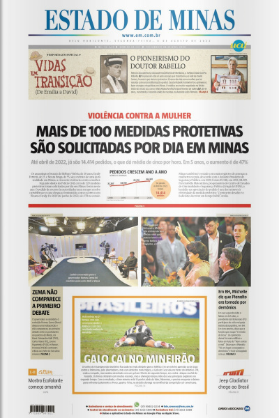 Estado de Minas - Edição de 08 de agosto de 2022