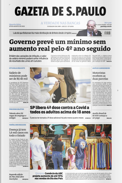 Gazeta de S. Paulo – Edição de 10 de agosto de 2022
