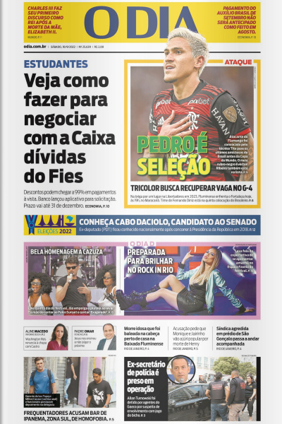 O DIA - Edição 10 de setembro de 2022