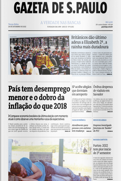 Gazeta de S. Paulo – Edição de 20 de setembro de 2022