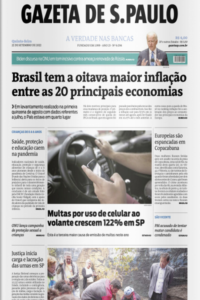Gazeta de S. Paulo – Edição de 22 de setembro de 2022