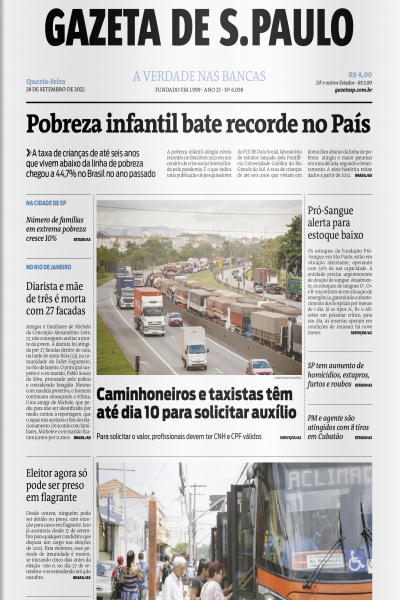 Gazeta de S. Paulo – Edição de 28 de setembro de 2022