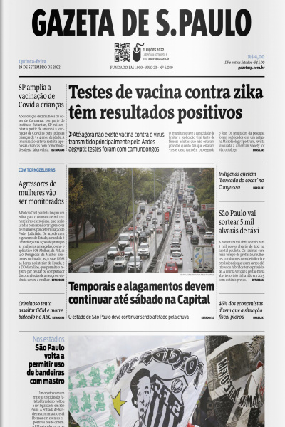 Gazeta de S. Paulo – Edição de 29 de setembro de 2022