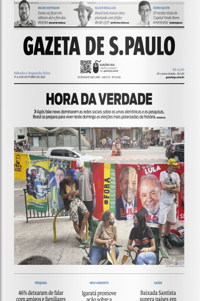 Gazeta de S. Paulo – Edição de 1º a 3 de outubro de 2022
