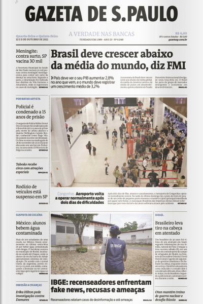 Gazeta de S. Paulo – Edição de 12 e 13 de outubro de 2022