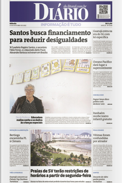 Diário do Litoral – Edição de 15 de outubro de 2022