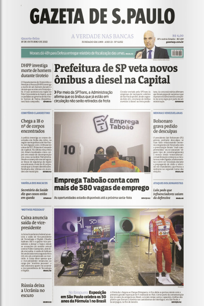 Gazeta de S. Paulo – Edição de 19 de outubro de 2022