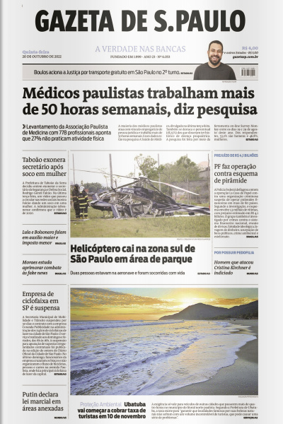 Gazeta de S. Paulo – Edição de 20 de outubro de 2022
