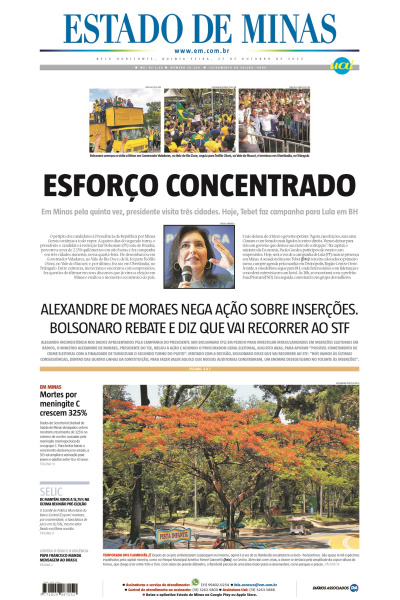 Estado de Minas - Edição de 27 de outubro de 2022