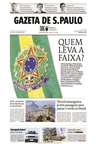 Gazeta de S. Paulo – Edição de 29 a 31 de outubro de 2022