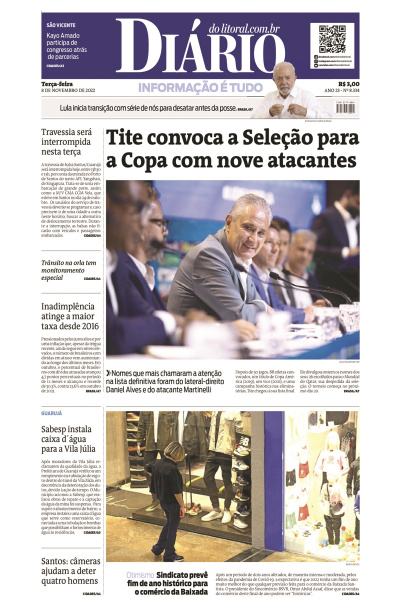 Diário do Litoral – Edição de 08 de novembro de 2022