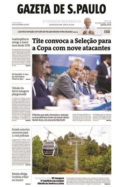 Gazeta de S. Paulo – Edição de 08 de novembro de 2022