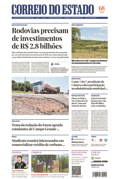 Correio do Estado - Edição de 14 de novembro de 2022