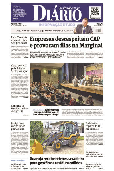 Diário do Litoral – Edição de 17 de novembro de 2022