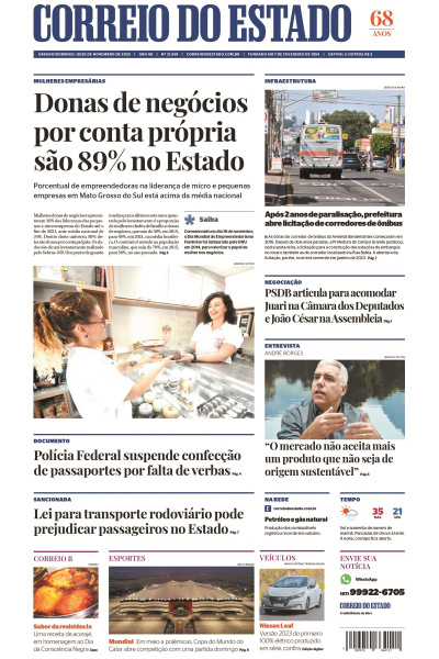 Correio do Estado - Edição de 19 e 20 de novembro de 2022