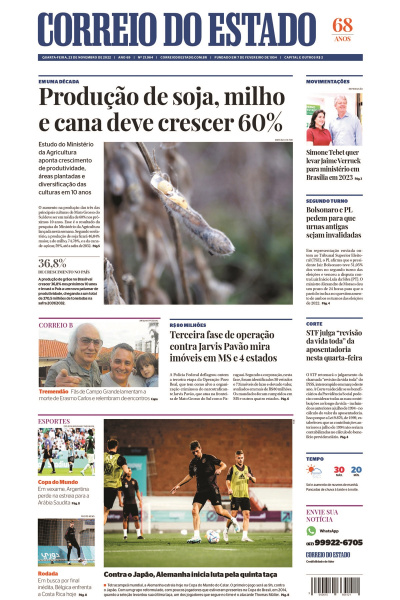 Correio do Estado - Edição de 23 de novembro de 2022