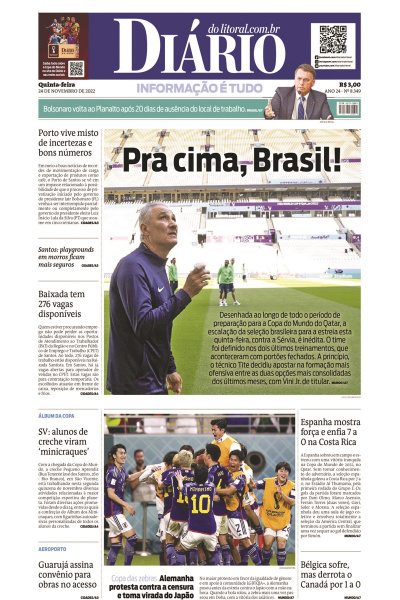 Diário do Litoral – Edição de 24 de novembro de 2022