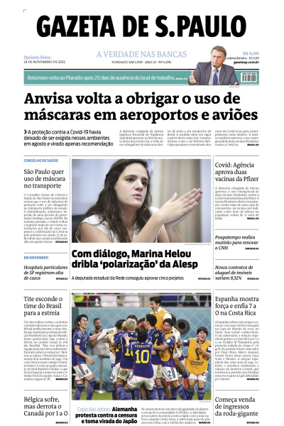 Gazeta de S. Paulo – Edição de 24 de novembro de 2022