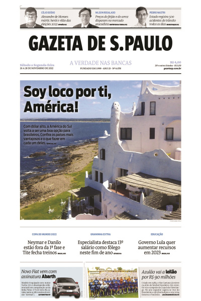 Gazeta de S. Paulo – Edição de 26 a 28 de novembro de 2022