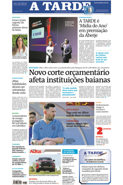 A TARDE - Edição de 30 de novembro de 2022