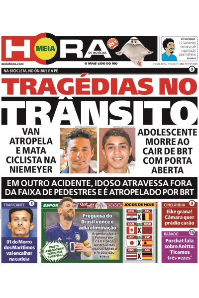 Meia Hora - Edição de 01 de dezembro de 2022