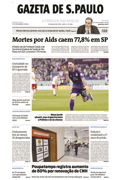 Gazeta de S. Paulo – Edição de 1º de dezembro de 2022