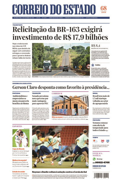 Correio do Estado - Edição de 05 de dezembro de 2022