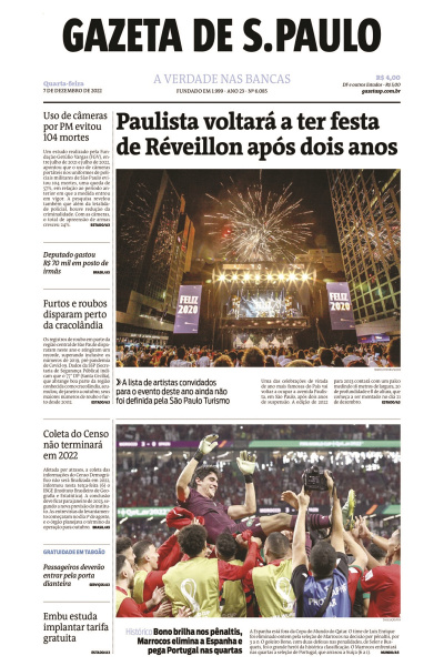 Gazeta de S. Paulo – Edição de 7 de dezembro de 2022