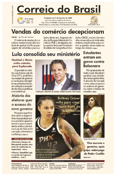 Correio do Brasil – Edição de 08 e 09 de dezembro de 2022