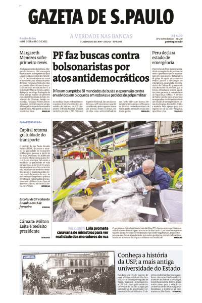 Gazeta de S. Paulo – Edição de 16 de dezembro de 2022