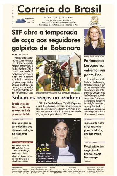 Correio do Brasil – Edição de 15 e 16 de dezembro de 2022