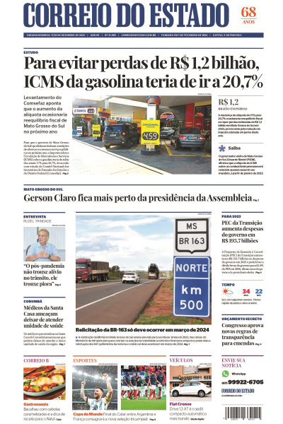 Correio do Estado - Edição de 17 e 18 de dezembro de 2022