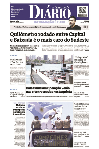 Diário do Litoral – Edição de 21 de dezembro de 2022