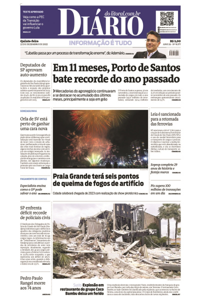 Diário do Litoral – Edição de 22 de dezembro de 2022