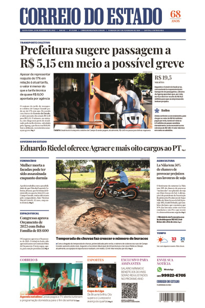 Correio do Estado - Edição de 23 de dezembro de 2022