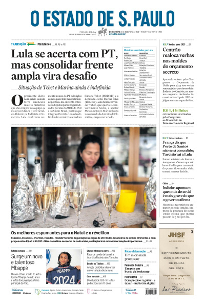 Estadão - Edição de 23 de dezembro 2022