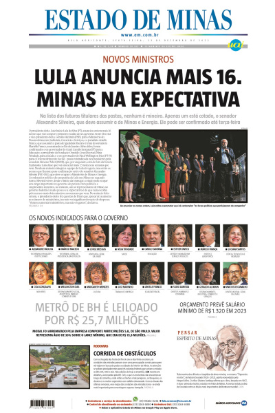 Estado de Minas - Edição de 23 de dezembro de 2022