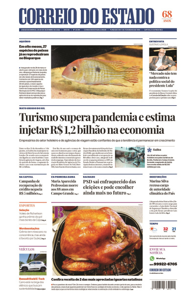 Correio do Estado - Edição de 24 e 25 de dezembro de 2022