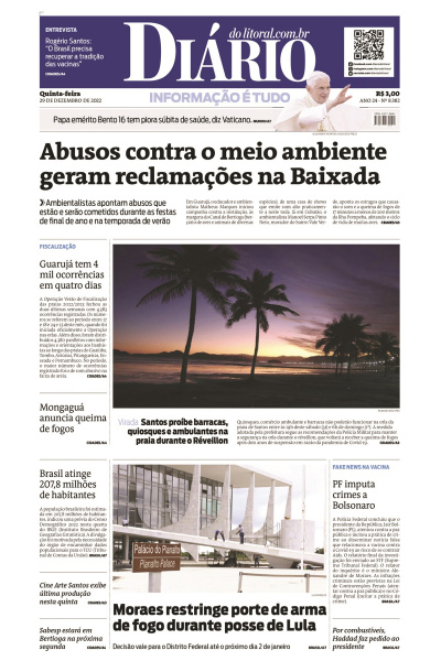 Diário do Litoral – Edição de 29 de dezembro de 2022