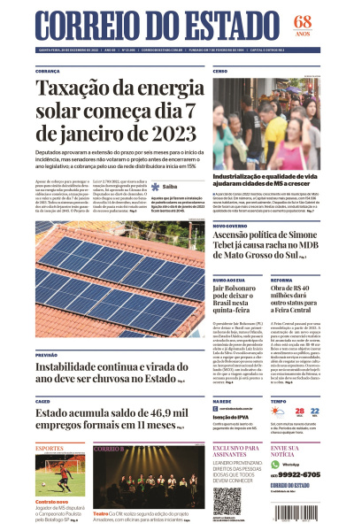 Correio do Estado - Edição de 29 de dezembro de 2022