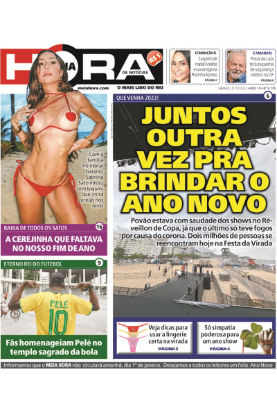 Meia Hora - Edição de 31 de dezembro de 2022