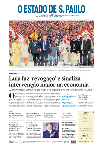 Estadão - Edição de 02 de Janeiro de 2023