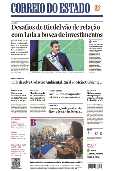 Correio do Estado - Edição de 03 de janeiro de 2023