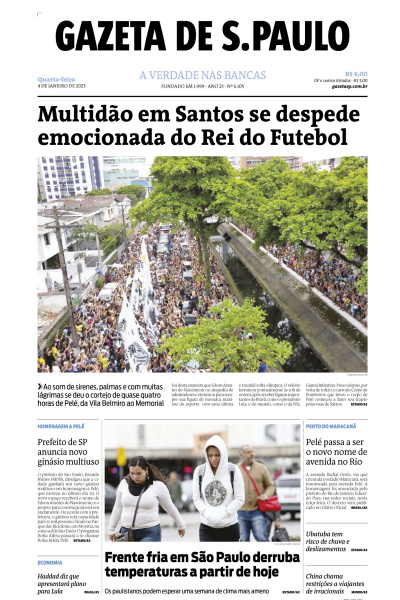 Gazeta de S. Paulo – Edição de 04 de Janeiro de 2023