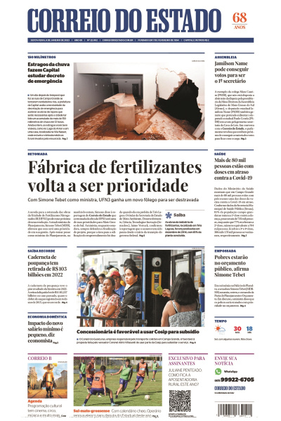 Correio do Estado - Edição de 06 de janeiro de 2023
