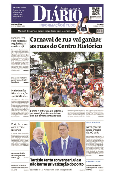 Diário do Litoral – Edição 12 de janeiro de 2023
