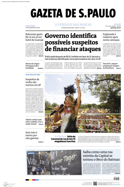 Gazeta de S. Paulo - Edição de 13 de Janeiro de 2023