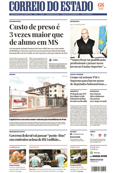 Correio do Estado - Edição de 14 e 15 de janeiro de 2023