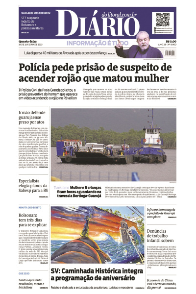 Diário do Litoral – Edição 18 de janeiro de 2023